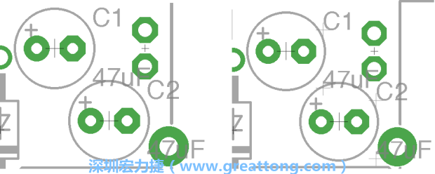 如果你尚未使用「分離工具（Smash Tool）」將所有的名稱和量值標簽從各自對應的元件上分離，你將會發(fā)現(xiàn)你無法從元件上獨立地移動一個尚未進行分離的標簽（如左下圖所示），但是對于已經(jīng)執(zhí)行過分離的元件（如右下圖所示）來說，它們的標簽都可以獨立地操作。