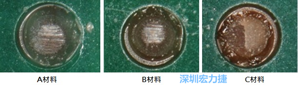 圖14- 冷球拉力試驗后，光學顯微鏡下的失效模式